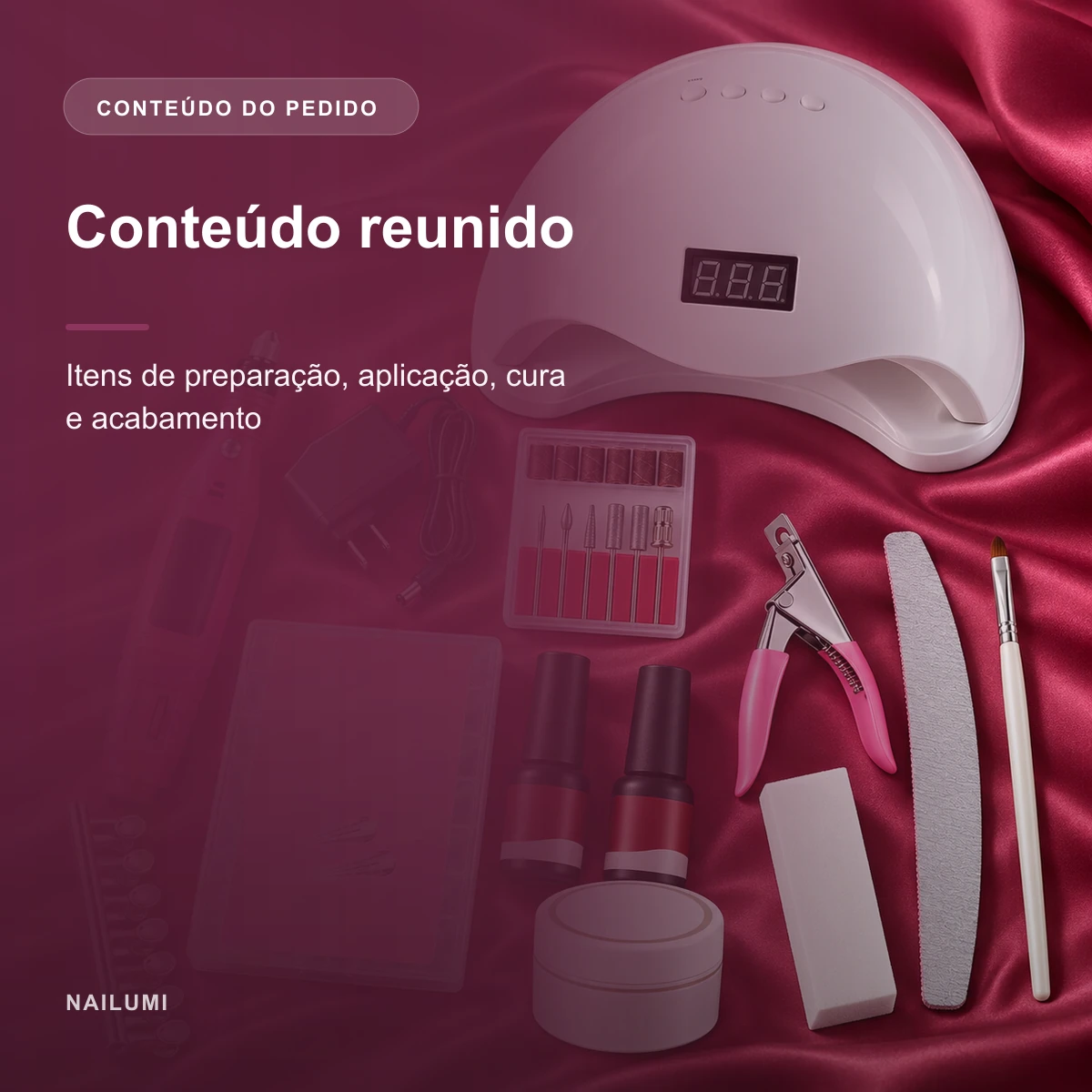 Conteúdo recebido de Kit Alongamento de Unhas em Gel SUN 5