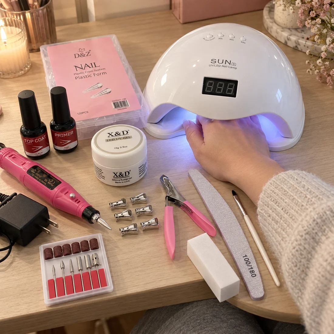 Cena ilustrativa 2 de Kit Alongamento de Unhas em Gel SUN 5